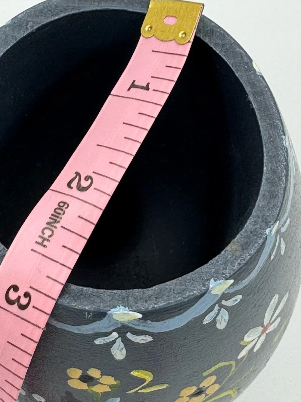 Vintage West German Painted Wooden Goblet Vase Alfreid Mages Aurachtal Folk Art